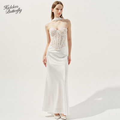 优雅垂坠感鱼尾包臀半身裙