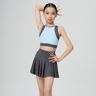 202年新款拉丁舞服女童练习服高级感背心舒适透气日常集训练功服