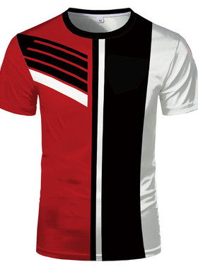 Sporty Slim Print Casual Men's T-Shirt运动修身印花休闲男T恤