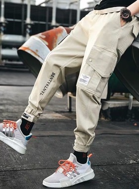 Men's casual sports versatile leggings休闲运动百搭束脚工装裤