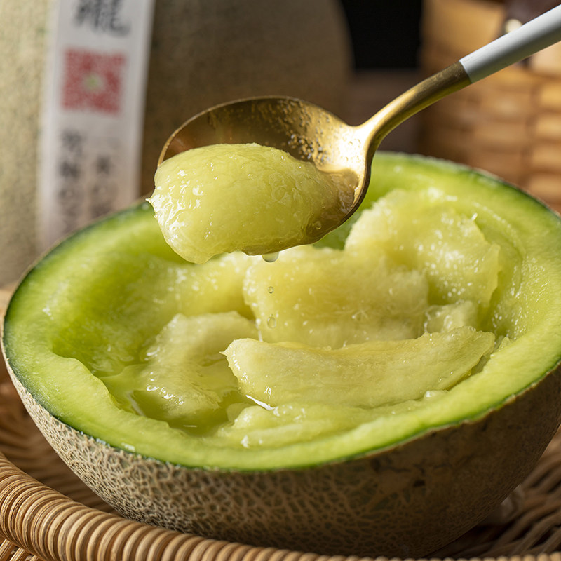 玫珑蜜瓜网纹蜜瓜日本引种静冈夕哈密瓜新鲜水果冰淇淋顺丰包邮