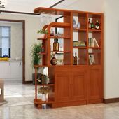 实木隔断柜间厅柜玄关柜酒柜中式 客厅隔断柜屏风隔断客厅遮挡