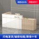 公司前台接待台简约现代店铺小型柜台培训机构弧形吧台转角收银台