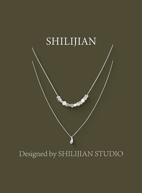 十里间【嗲嗲的碎小方】甜飒少女水滴淡水珍珠双层项链锁骨链