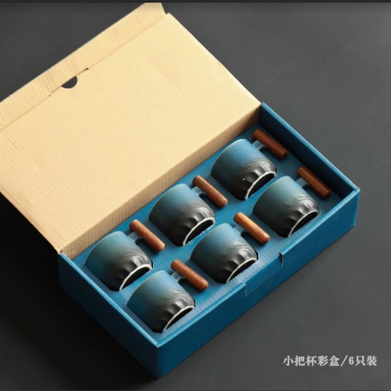 陶瓷茶杯带把防烫主人杯家用创意品茗杯中式小酒杯单个小杯子,餐饮具,茶杯,淘宝优惠券,粉丝福利购,淘宝优惠卷