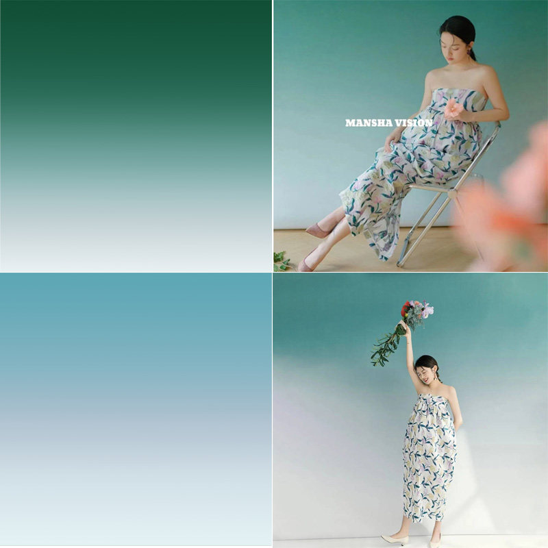 2022孕妇渐变拍照背景纸影楼婚纱孕妇照背景商拍绿W色蓝色渐变布,3C数码配件,背景布类,淘宝优惠券,粉丝福利购,淘宝优惠卷