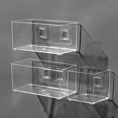 壁挂亚克力透明窄长条收纳盒