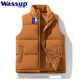 wassupdeion国潮羽绒棉马甲男秋冬季 保暖外套 无袖 情侣款 宽松大码