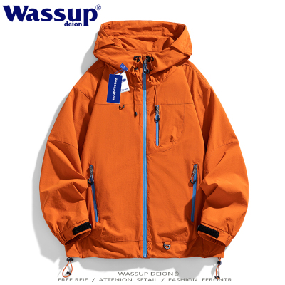 wassupdeion连帽外套男春秋季女
