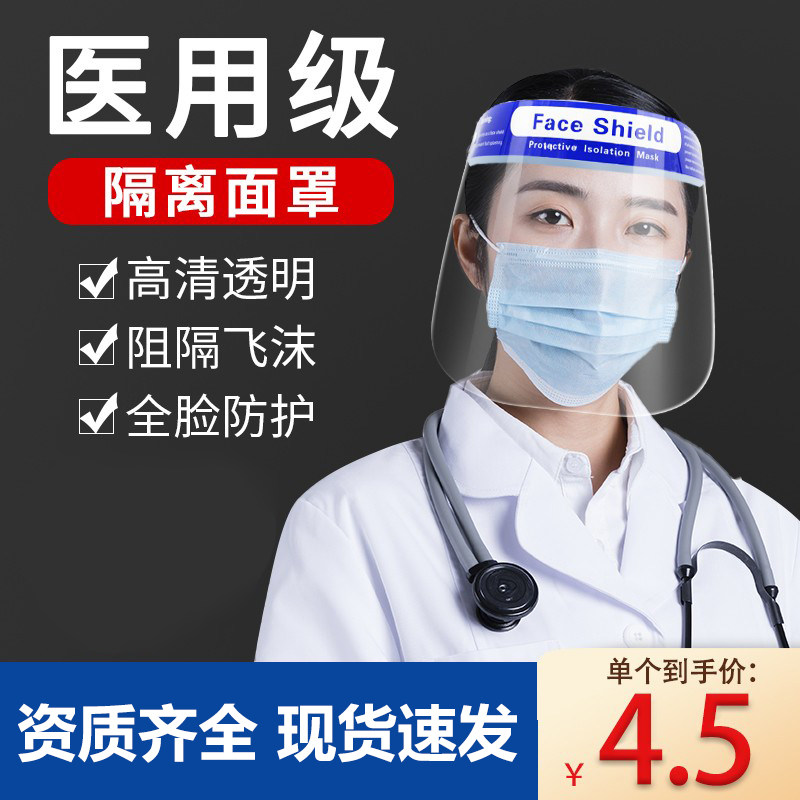 医用隔离面罩防护面屏疫情防疫用品眼镜眼罩儿童医护护目镜防飞沫图片
