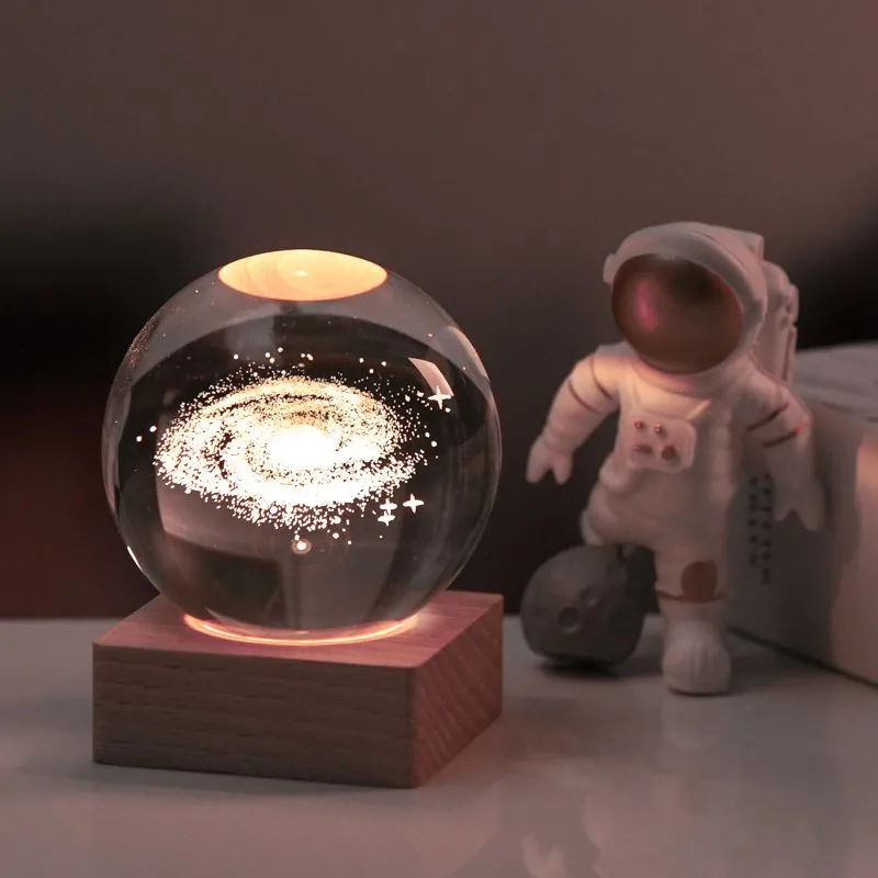 创意生日礼物女生闺蜜送同学男朋友发光水晶球毕业礼品小夜灯摆件
