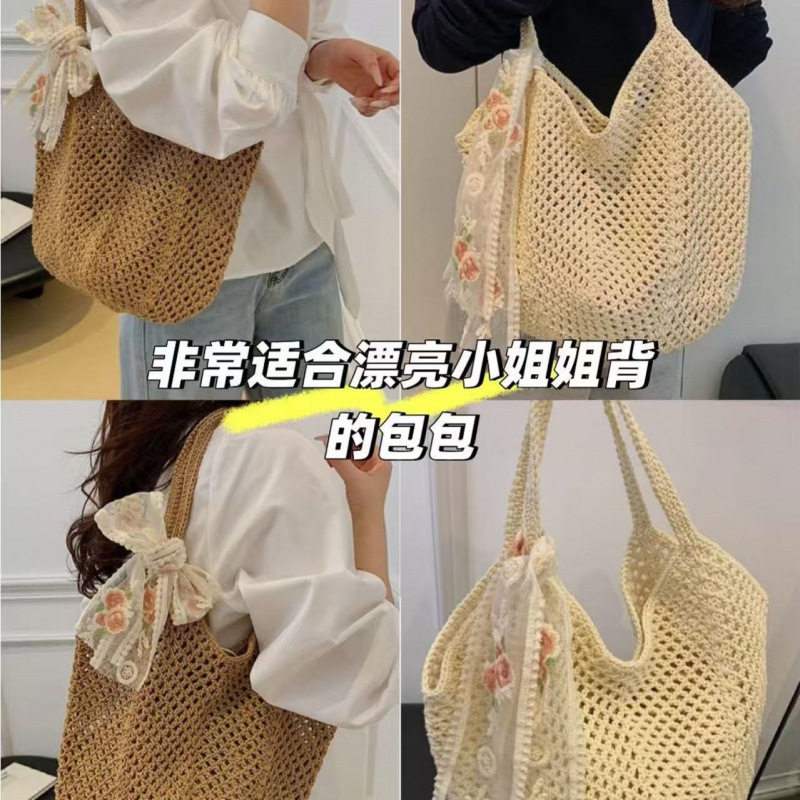镂空手工编织女包夏季慵懒风大