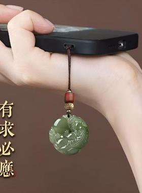 双面貔貅吊坠玉石平安扣双面钥匙扣招财转运汽车挂件男女高档精致