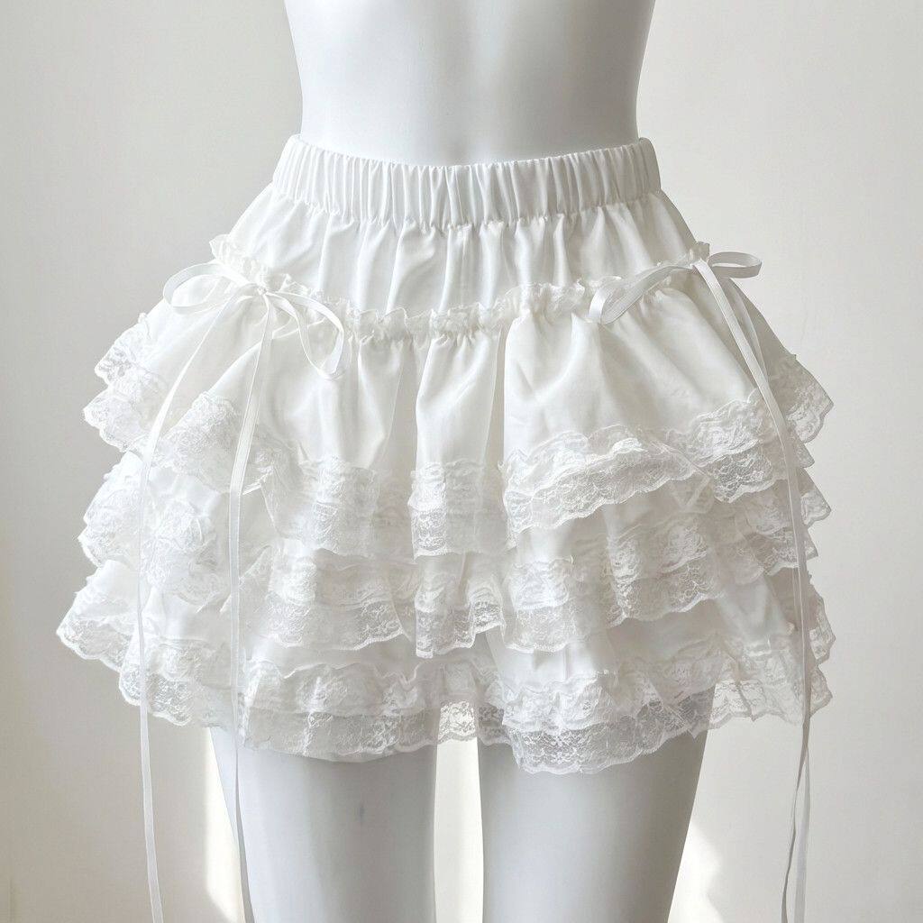 水手服裙撑夏季白色蕾丝蓬蓬短裙蛋糕裙jk专用裙撑服饰