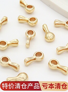 镀金勺子吊坠小灯泡项坠