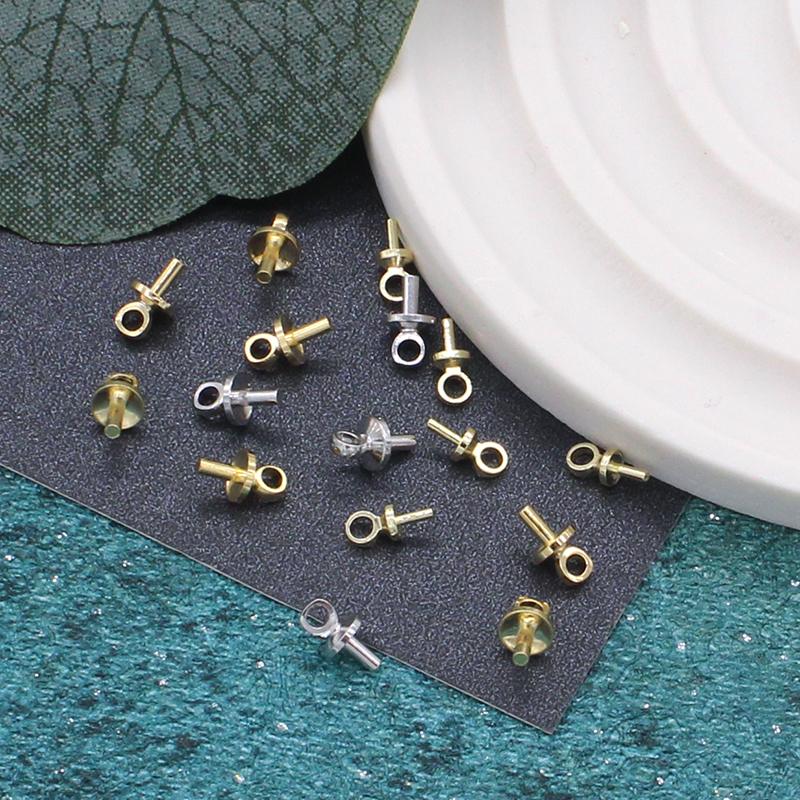 手工diy珍珠半孔羊眼钉