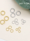 Ювелирные изделия Dongxia, открытое кольцо из полированной титановой стали, съемное соединительное кольцо из 18-каратного золота с гальваническим покрытием в печи.