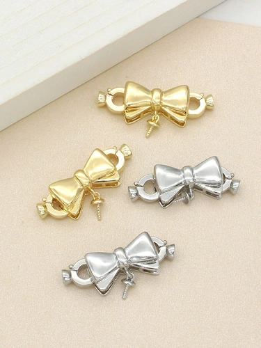 Медный аксессуар с бантиком, браслет ручной работы, ожерелье, инкрустация камня, 14 карат, DIY