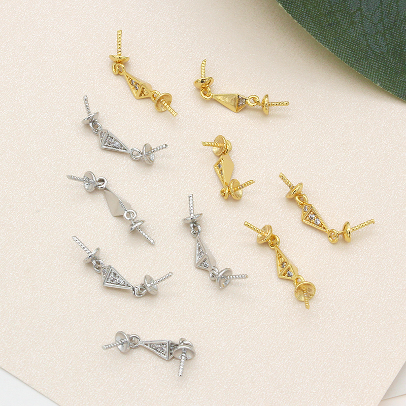 加厚镀金镶嵌珍珠连接杆