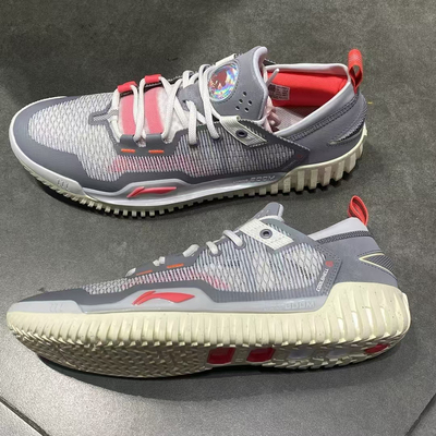 LiNing李宁 反伍3 Low 䨻轻弹科技 COOL SHELL 篮球鞋 男款 灰