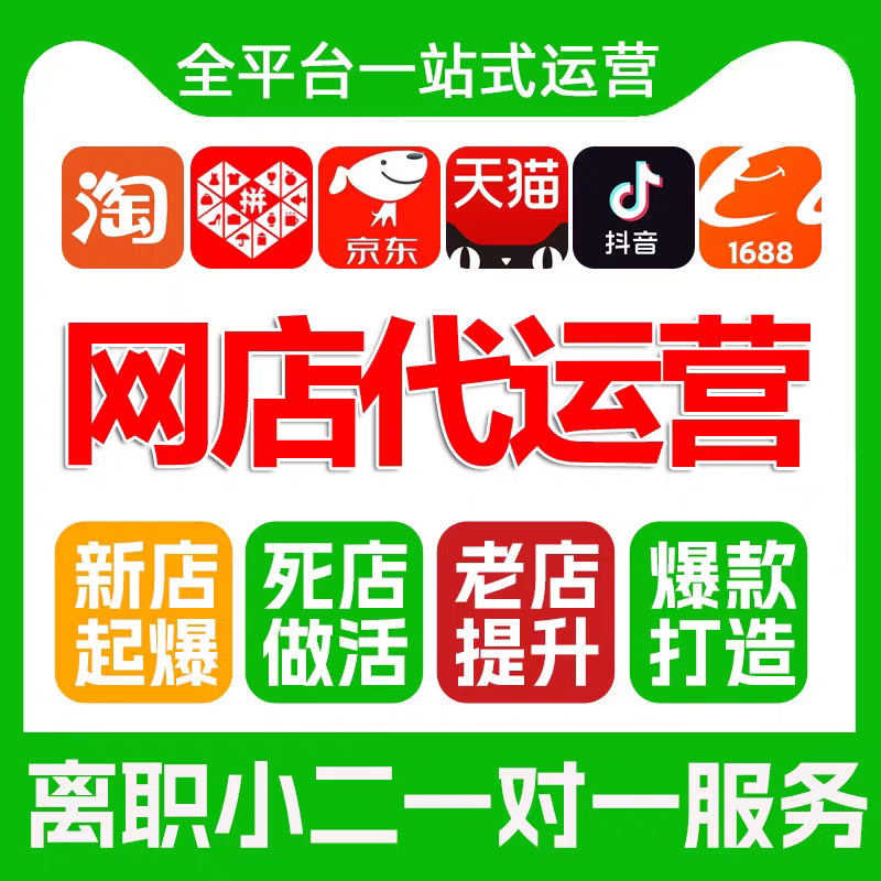 淘宝代运营整店托管网店运营天猫代运营PDD店铺推广直通车推广