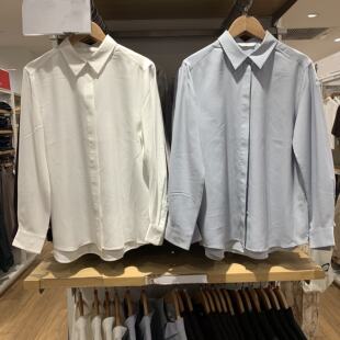 试衣间出品秋款花式长袖衬衫休闲百搭纯色衬衣空调衫上衣女479071