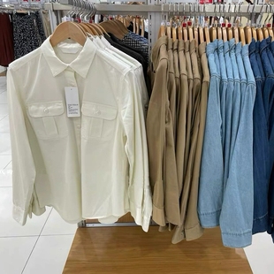 衬衫 全棉工装 长袖 休闲宽松衬衣空调衫 480004 日单 479579 秋女装