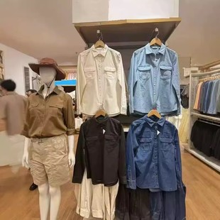 牛仔工装 外套480004 衬衫 水洗产品衬衣空调衫 479579 长袖 日系女装