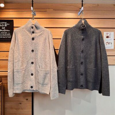 日单男女装舒芙蕾针织毛衣开衫2025冬季新款宽松毛衫外套YY480023