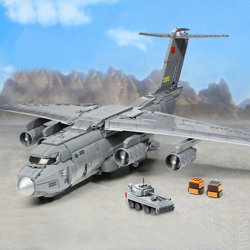 启蒙99a主战坦克运20歼20小积木