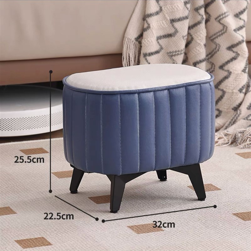 科技布小凳子家用客厅矮凳入户玄关换鞋凳沙发脚凳实木沙发墩子