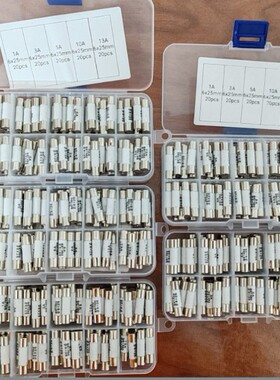 100pcs1a3a10a13a家用电源陶瓷管保险丝分类套件6.3x25mmbs1362