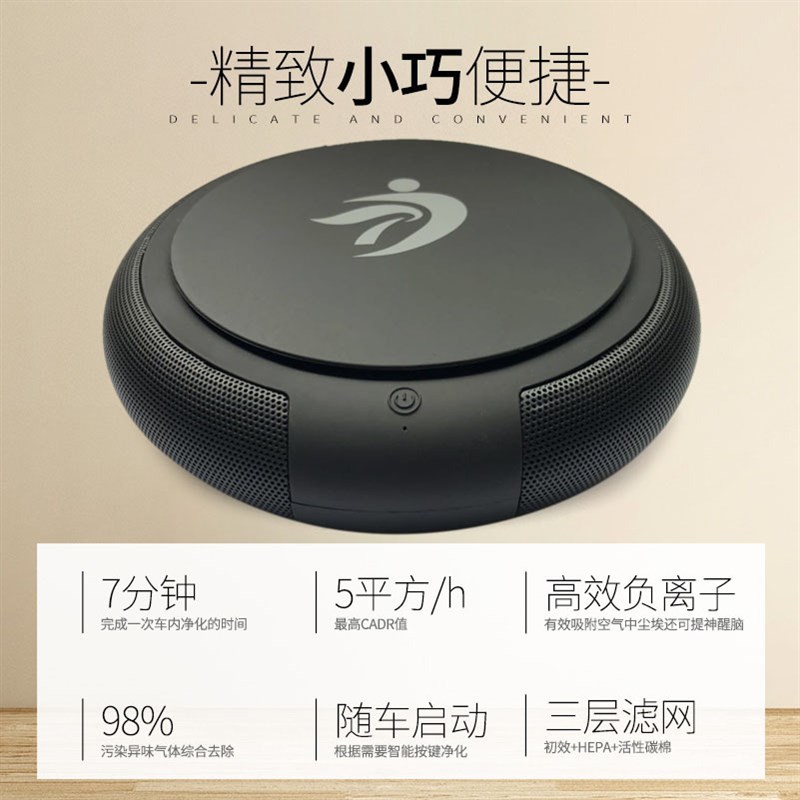 车载空气净化器除烟味甲醛雾霾PM2.5汽车内负离子车用香薰