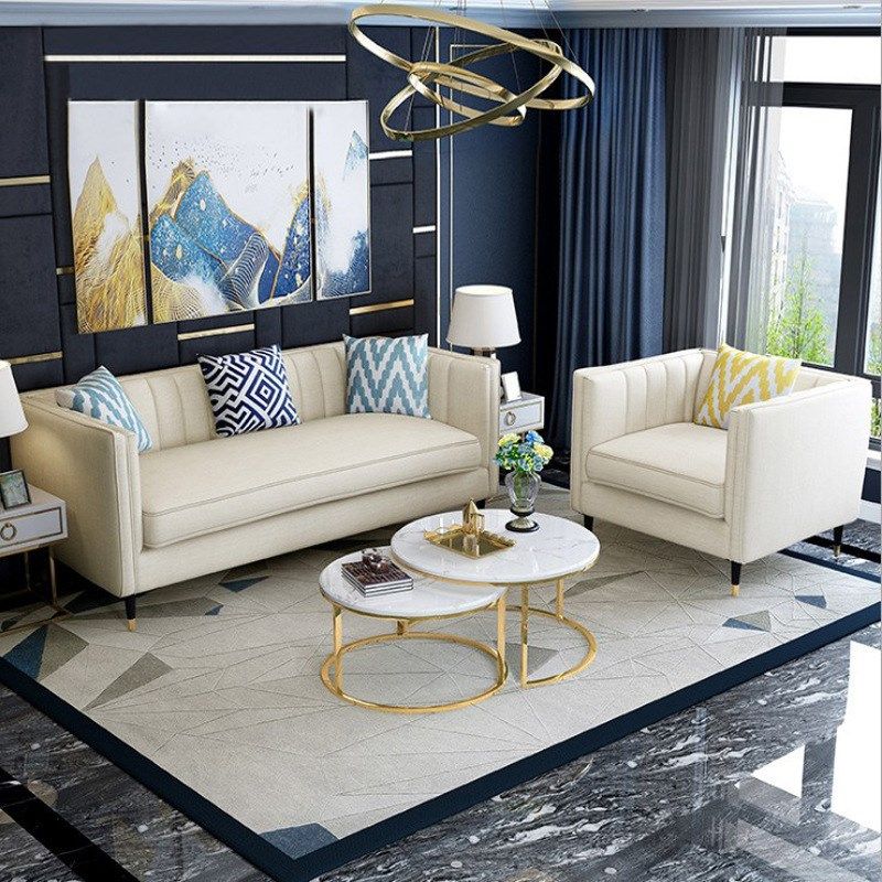 轻奢北欧布艺沙发乳胶后现代简约奢华小户型客厅酒店双人三人沙发,住宅家具,布艺沙发,淘宝优惠券,粉丝福利购,淘宝优惠卷