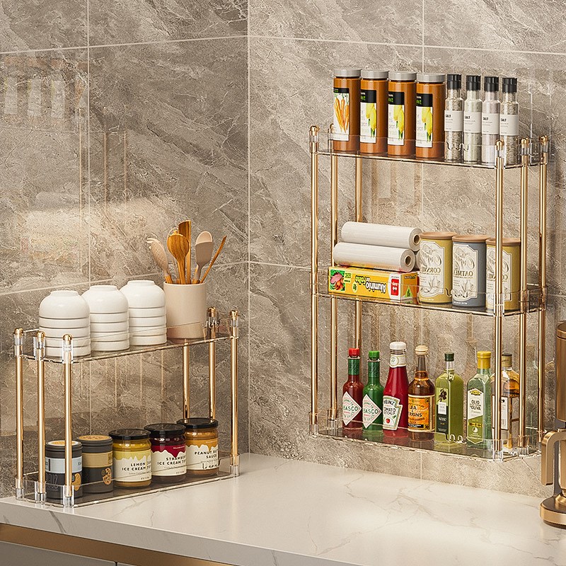 多功能墙壁挂架 厨房收纳置物架多层浴室收纳整理用具免打孔