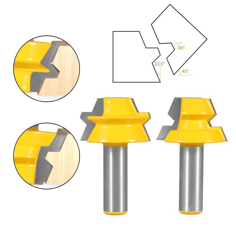 八面体榫合刀8柄1/2柄木工修边削槽拼接榫卯木桶刀雕刻机木工铣刀