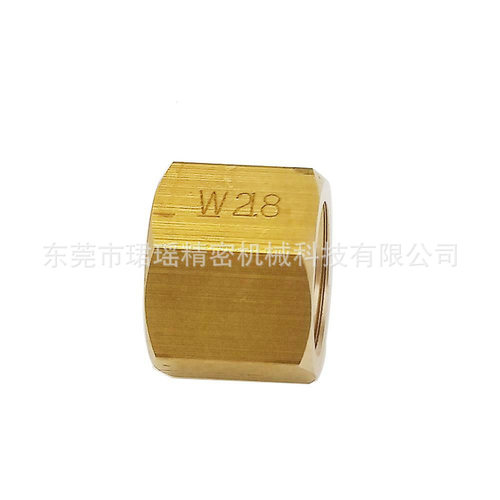 跨境供应铜六角螺母二氧化碳接头CGA320 / W21.8-14螺纹