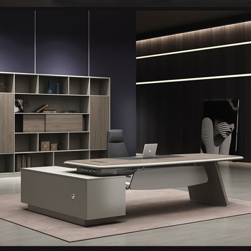 公司老板办公桌椅组合总经理主管企业电脑桌时尚办公家具大班台