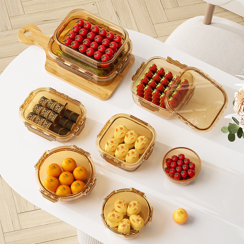 玻璃冰箱收纳盒食品级冷冻大号保鲜密封厨房蔬菜水果鸡蛋分格储物