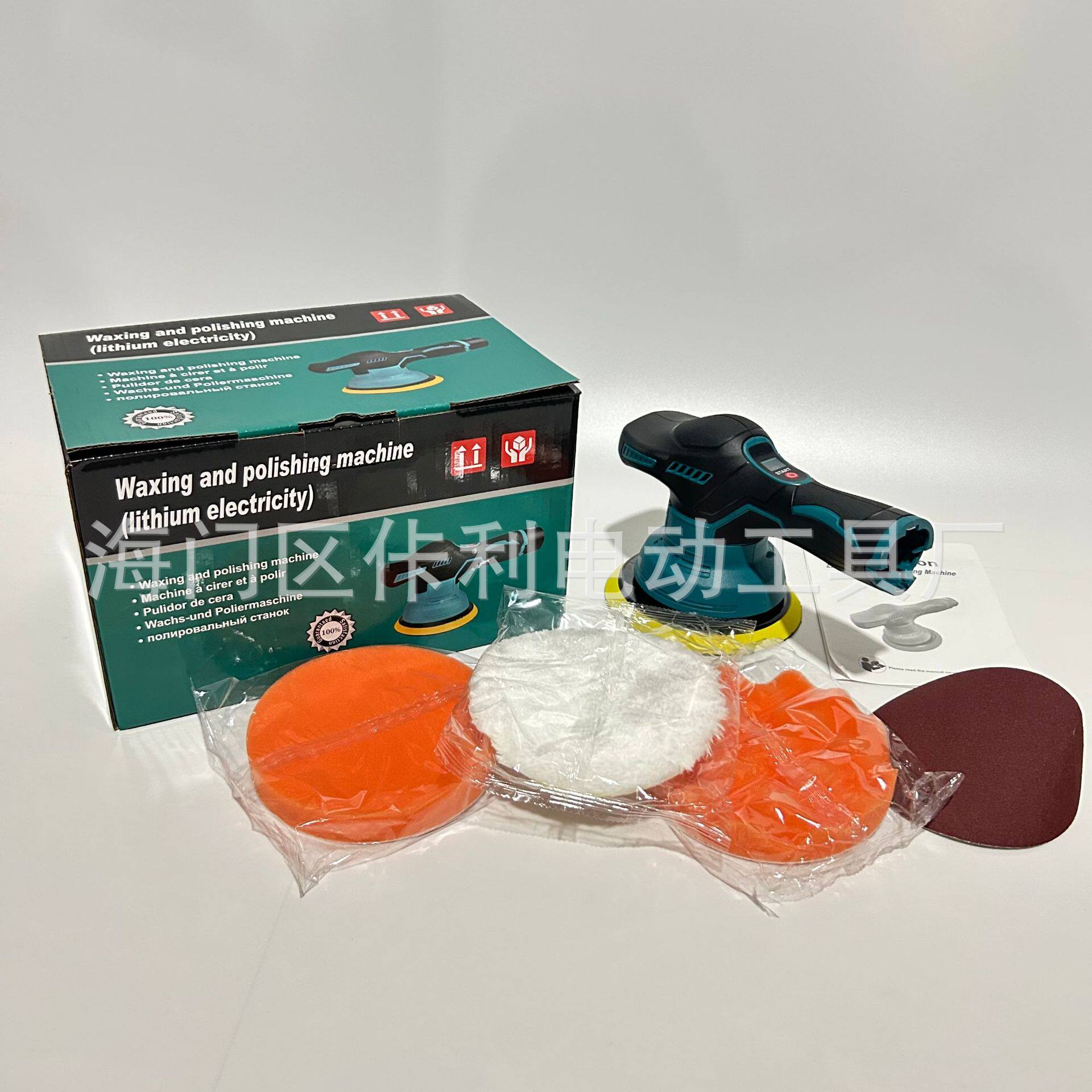 跨境锂电18V数显款抛光打蜡机无线汽车抛光修复电动研磨12V-21V