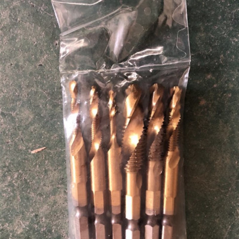特价 六角柄钻攻一体复合丝锥钻 螺旋机用丝锥公英制高速钢 6pcs