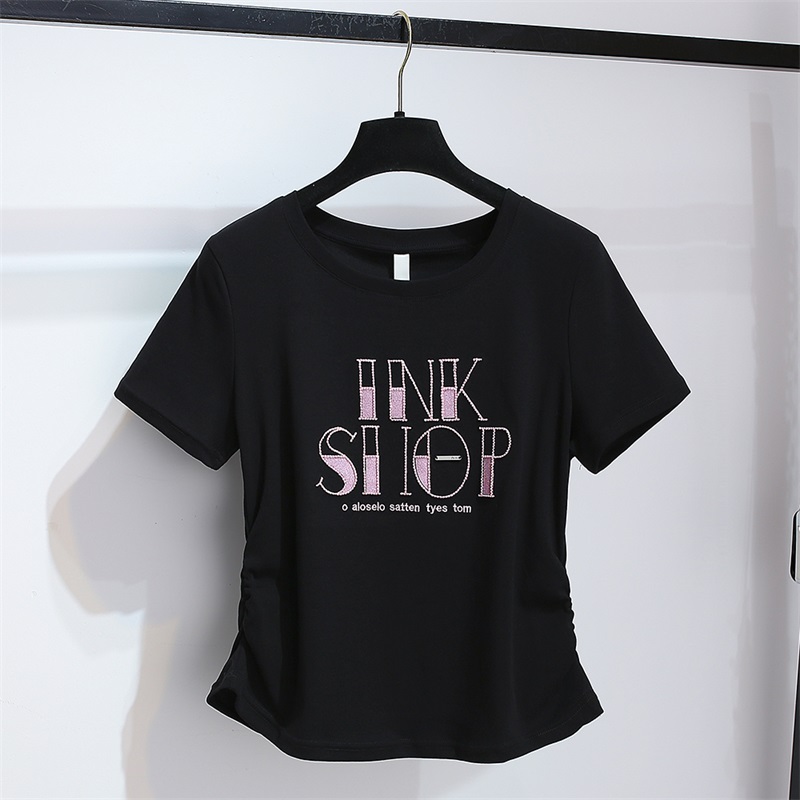 独特超好看t恤女圆领正肩短袖