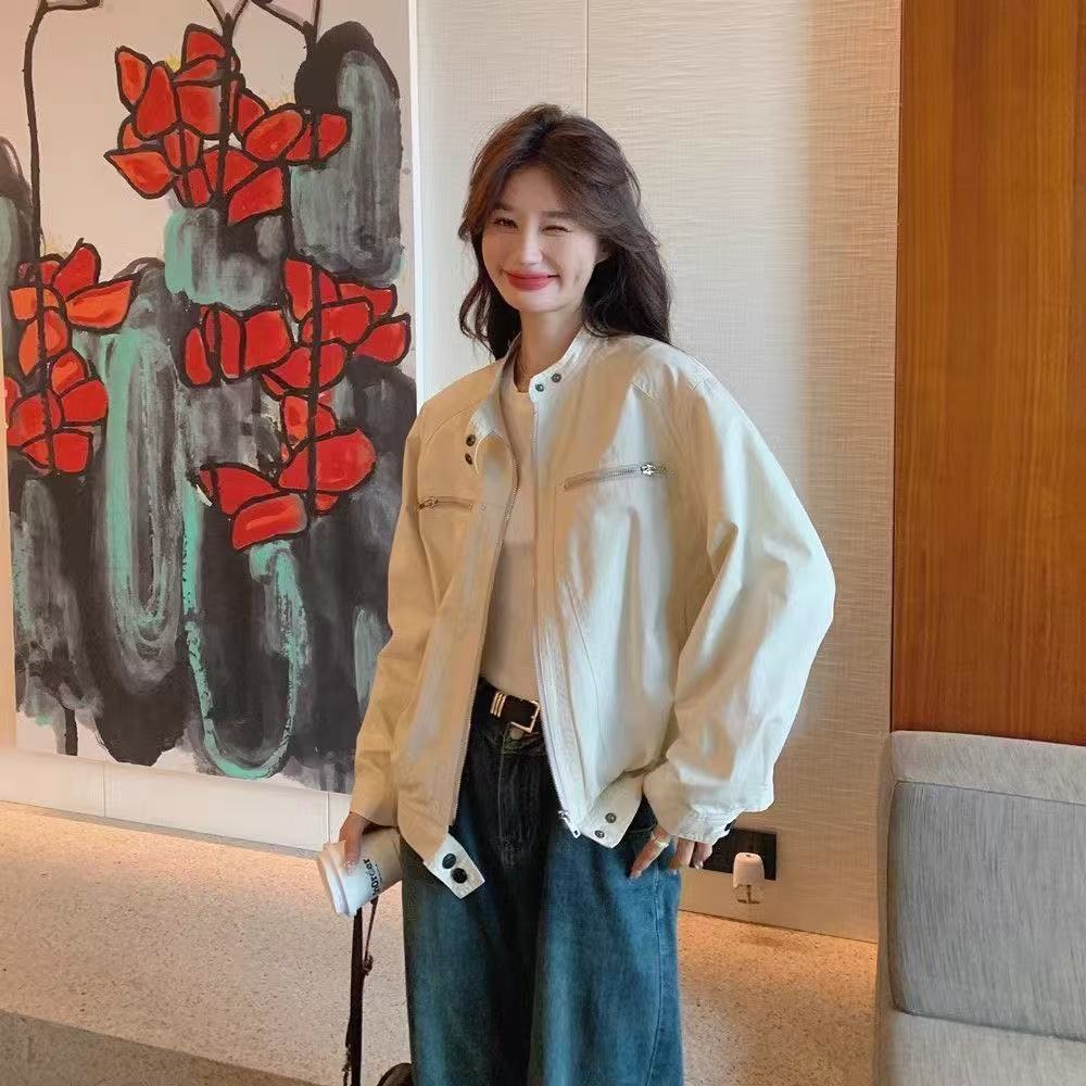 小香风冲锋衣外套女2025新款春秋季美式短款小个子上衣洋气棒球服