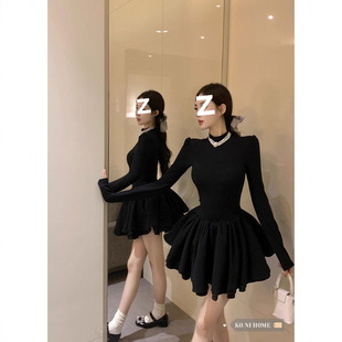 【新品推荐】小红书爆款连衣裙聚酯纤维休闲A字裙2025年秋季女士