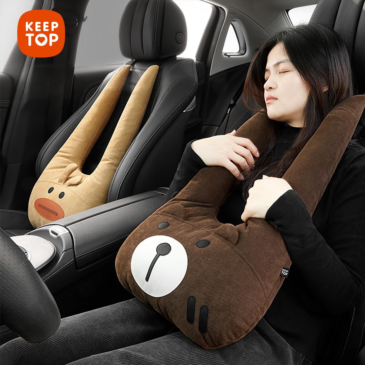 汽车儿童抱枕安全带睡枕车载固定器车上小孩护肩头枕后排睡觉神器