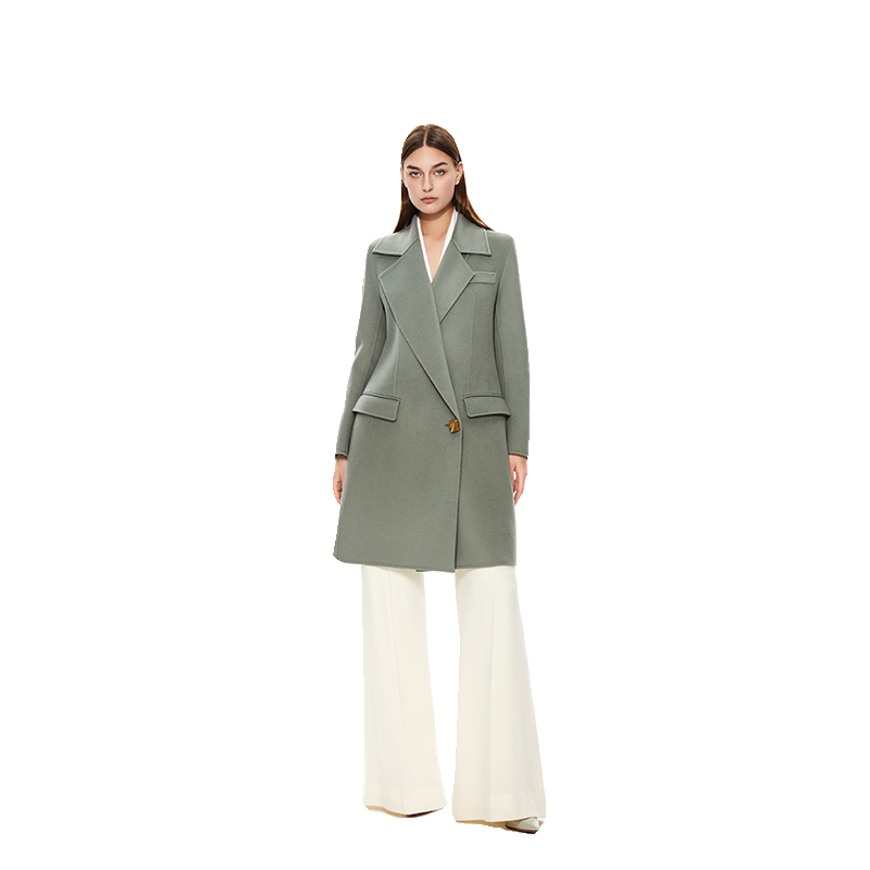 iTidano羊绒大衣女羊毛外套