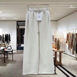 ECHOES OF LOVE9965冬季款高腰显瘦糯米裤加绒直筒休闲拖地长裤