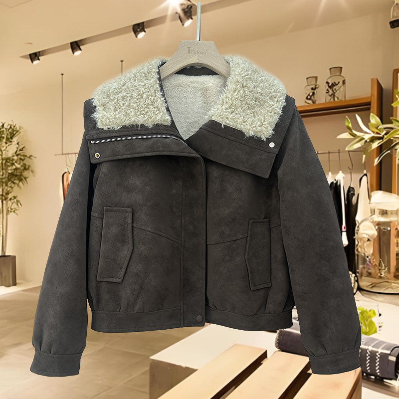 设计师款2026冬季新款皮毛一体羽绒服女短款小个子加厚保暖外套,女装/女士精品,短外套,淘宝优惠券,粉丝福利购,淘宝优惠卷