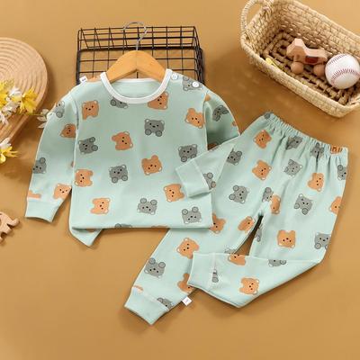 儿童纯棉低领秋衣秋裤套装