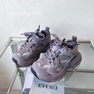 儿童运动鞋皮面女款时尚2026春季新款女童鞋子防滑耐磨男童跑步鞋